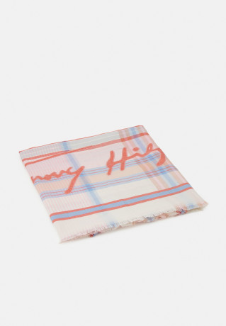 Tommy Hilfiger ICONIC POP FILE COUPE Foulard pink madras ICONIC POP FILE COUPE платок розовый мадрас