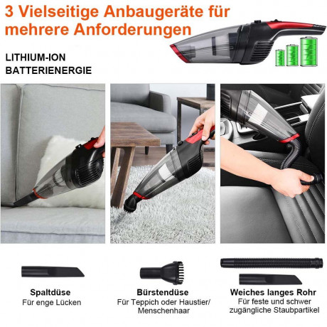 MOUTEN MOUTEN Akku-Handstaubsauger Handstaubsauger, kabellos, wiederaufladbar, leistungsstarker Saugnapf, Geeignet fur Autos, Wohnungen und Buros  Беспроводной ручной пылесос MOUTEN Беспроводная перезаряжаемая мощная присоска подходит для автомобилей, дом