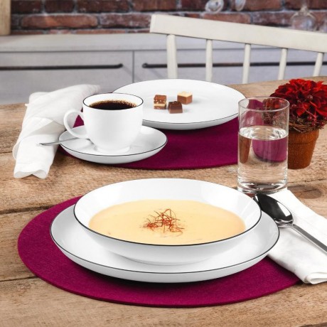 Seltmann Weiden Seltmann Weiden Lido Black Line Dessertschale rund d: 15 cm / h: 5,5 cm / 0,5 L Десертная чаша Seltmann Weiden Lido Black Line круглая d: 15 см / высота: 5,5 см / 0,5 л