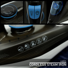 Starlyf Starlyf Dampfbugeleisen Cordless Steam Iron, 2400 W, kabelloses Bugeleisen, Sohle mit keramischer Antihaftbeschichtung  Starlyf Cordless Steam Iron, 2400W, беспроводной утюг, подошва с керамическим антипригарным покрытием