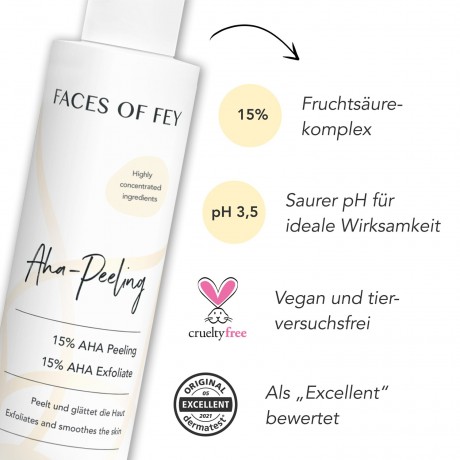 FACES OF FEY 15 % AHA Peeling 100 ml  Скраб 15% AHA 100мл