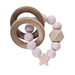 nibbling Beiss- und Rasselringe  Stellar Baby Pink Stellar Baby Pink кольца для прорезывания зубов и погремушки