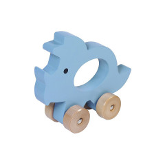 KINDSGUT Schiebetier Triceratops Nachziehspielzeug Игрушка трицератопс