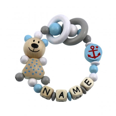 elefantasie Greifling Teddybar Anker personalisiert mit Namen Якорь для игрушечного плюшевого батончика