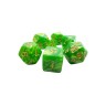 dice4friends 7-tlg. RPG Wurfelset Pearl: Grass\/Gold 7 шт. RPG Dice Set Жемчуг: Трава/Золото
