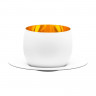 Eisch Eisch Cosmo pure white gold Cappuccinoobertasse mit Untertasse Glas d: 14,5 cm / h: 7,5 cm / 300 ml Чашка для капучино Eisch Cosmo из чистого белого золота с блюдцем д: 14,5 см / высота: 7,5 см / 300 мл
