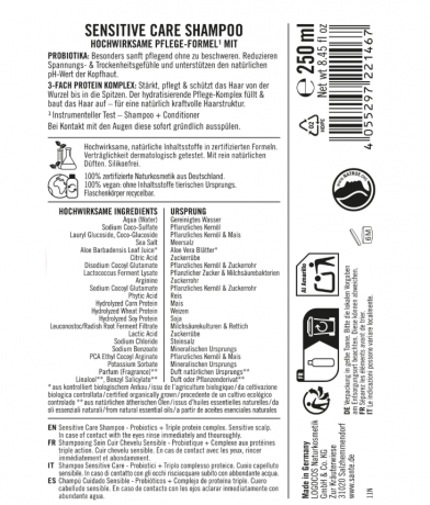 Shampoo Sensitive Care Shampoo Шампунь с пробиотиками и тройным протеиновым комплексом для ухода за чувствительными волосами 250мл