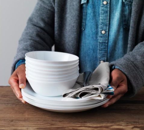 Ikea OFTAST Teller, weiss 25 cm, 10st, 302.589.13,  Икеа ОФТАСТ Тарелка, цвет белый, 25 см, 10 штук