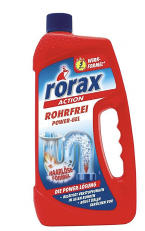 rorax Rorax Rohrfrei Powergel Abflussreiniger 1L Средство для удаления засоров в сантехнике , 1000 мл