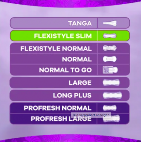 always Slipeinlage Flexistyle Slim Fresh BigPack 74 St, Прокладки Ежедневные тонкие Flexistyle с ароматом свежести 74 штуки, 3 упаковка (222 штуки)