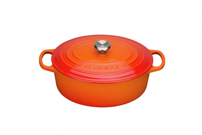 Le Creuset LE CREUSET SIGNATURE Gourmet-Br\u00e4ter Oval 27cm Ofenrot rot LE CREUSET SIGNATURE Gourmet жаровня овальная 27см красная для духовки