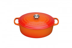 Le Creuset LE CREUSET  SIGNATURE Gourmet-Br\u00e4ter Oval 27cm Ofenrot rot LE CREUSET SIGNATURE Gourmet жаровня овальная 27см красная для духовки