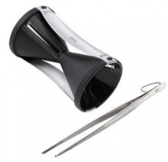 GEFU GEFU Set Spiralschneider+Kucchenpinz SPIRELLI schwarz/ silber Набор GEFU спиральный нож + кухонные клещи SPIRELLI