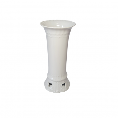 Seltmann Weiden Bavaria Белая фарфоровая ваза с фактурным резным рисунком, 22,5 x 10 см, Германия, 1960-70гг.