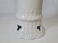 Seltmann Weiden Bavaria Белая фарфоровая ваза с фактурным резным рисунком, 22,5 x 10 см, Германия, 1960-70гг.