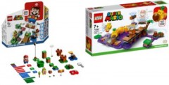 LEGO Super Mario 2er Set: 71360 Abenteuer mit Mario - Starterset + 71383 Wigglers Giftsumpf - Erweiterungsset Super Mario Set of 2: 71360 Adventures with Mario Starter Set + 71383 Дополнительный набор Wiggler&amp;#39;s Toxic Swamp