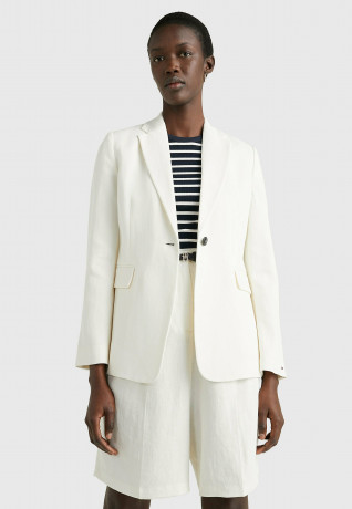Tommy Hilfiger ELEVATED SINGLE BREASTED  Blazer ecru ПОВЫШЕННЫЙ ОДНОБОРТНЫЙ Пиджак экрю