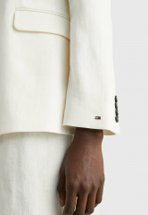 Tommy Hilfiger ELEVATED SINGLE BREASTED  Blazer ecru ПОВЫШЕННЫЙ ОДНОБОРТНЫЙ Пиджак экрю