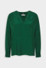 Tommy Hilfiger SOLID V NECK BLOUSE Blouse prep green БЛУЗКА С V-ОБРАЗНЫМ ВЫРЕЗОМ Блузка подготовка зеленый