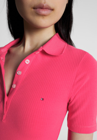 Tommy Hilfiger SLIM 5X2  Polo shirt bright cerise pink SLIM 5X2 Рубашка поло ярко-вишнево-розовый