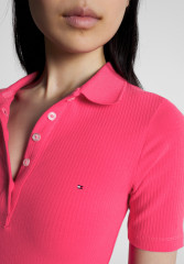 Tommy Hilfiger SLIM 5X2  Polo shirt bright cerise pink SLIM 5X2 Рубашка поло ярко-вишнево-розовый