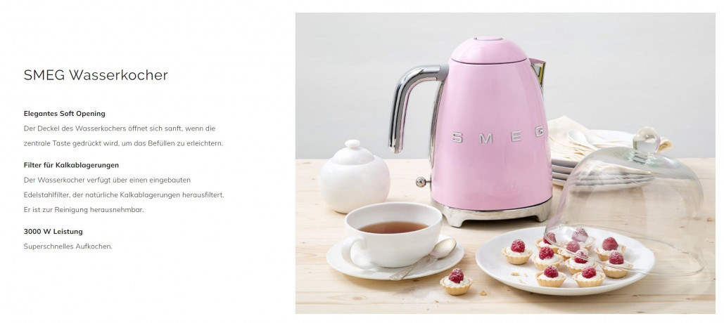 SMEG SMEG Wasserkocher SMEG Wasserkocher Edelstahl 1,7 L Fassung, 2400 W, Wasser Kocher, 2400,00 W, 360° Basis, BPA- Frei, elektrischer  Чайник SMEG Чайник SMEG, нержавеющая сталь, емкость 1,7 л, 2400 Вт, водоварка, 2400,00 Вт, основание 360°, без BPA, эл