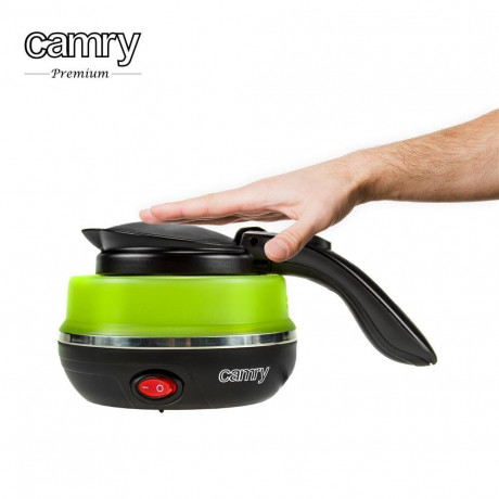 Camry Camry Wasserkocher CR 1265 Kompakter Reise-Wasserkocher, faltbar, Silikon, Kunststoff, grun  Camry Kettle CR 1265 Компактный дорожный чайник Складной силиконовый пластик Зеленый