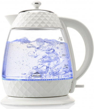 eta eta Wasserkocher Crystal ETA315490010, 1,7 l, 2200 W, in einem edlen Weiss, aus Glas und mit Beleuchtung  чайник ETA Crystal ETA315490010, 1,7 л, 2200 Вт, элегантного белого цвета, из стекла и с подсветкой.