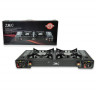ZMC ZMC Gaskocher Doppel Kartuschenkocher 2 flammig Geeignet fur Camping Outdoor,Wandern, (automatische Piezo-Zundung Warmeleistung: 2,3KW, Automatische Piezo-Zundung), Gaskocher Campingkocher Herd Gasherd Ofen Butan Gas Kochfeld Indoor  Газовая плита ZMC