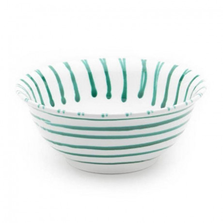 Gmundner Keramik Gmundner Keramik Grungeflammt Salatschussel d: 20 cm / 0,5 L Салатница Gmundner керамическая с зеленым пламенем d: 20 см / 0,5 л