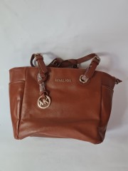 MICHAEL KORS Кожаная сумка, коричневая, 26 см х 44см, 1960-70гг.