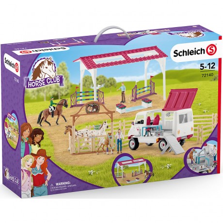 Schleich Exklusiver Horse Club Reiterhof: 72140 Fitness-Check vor dem grossen Reitturnier Эксклюзивные конюшни Horse Club: 72140 проверок физической формы перед большим конным шоу
