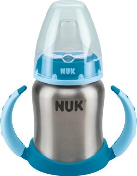 Nuk обучающая кружка Cup Edelstahl Blau, 125ml, 1 шт