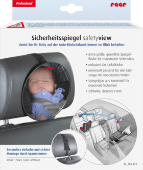 Reer Детская безопасность.  Зеркало заднего вида groß, "safetyview", 1 шт