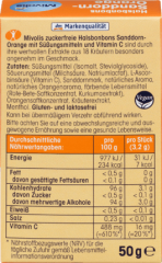 Mivolis Bonbon, Sanddorn-Orange, zuckerfrei Миволис пастилки от горла облепиха-апельсин с Витамином С и экстрактом 18 трав, без сахара, 50 г