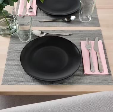 IKEA FARGKLAR Service 24-tlg., mattiert dunkelgrau, Икеа ФЭРГКЛАР Сервиз, 24 предмета, цвет матовый темно-серый