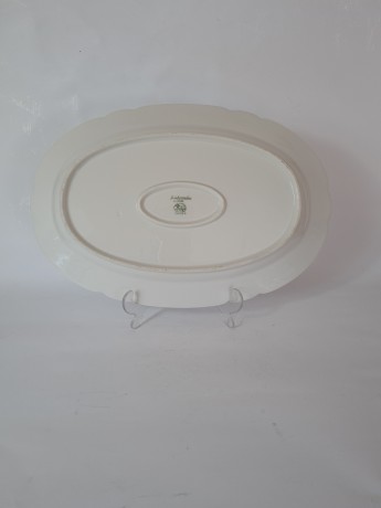 Hutschenreuther Bavaria Блюдо с фактурным краем и позолоченным ободком, 39x26x4 см, Германия, 1950-60гг.