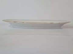 Hutschenreuther Bavaria Блюдо с фактурным краем и позолоченным ободком, 39x26x4 см, Германия, 1950-60гг.