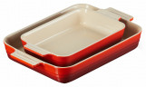 Le Creuset LE CREUSET Auflaufform 2er Set KLASSIK rot LE CREUSET набор форм для запекания, 2 шт. CLASSIC