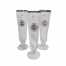 Немецкие пивные бокалы винтажные Warsteiner, стекло, 3 штуки, 0.3 л, 23.5 см, Германия, 1990-2000 гг.