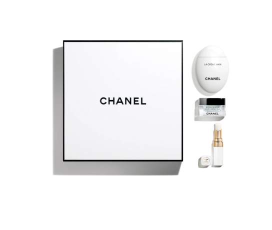 CHANEL TRAVEL ESSENTIALS REISESET: Набор для путешествий крем для рук,  крем для глаз, бальзам для губ