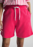 Tommy Hilfiger LOGO TERRY Shorts bright cerise pink шорты с ЛОГОТИПОМ ярко-вишнево-розовый