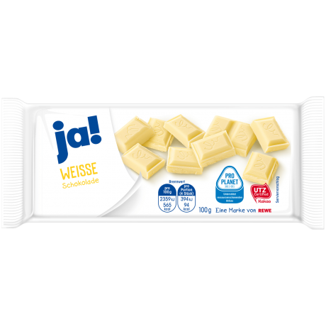 ja! Weisse Schokolade Белый Шоколад 100г