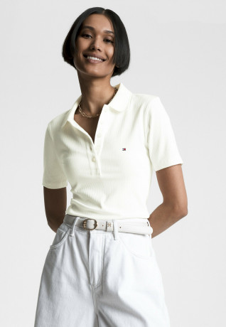Tommy Hilfiger SLIM 5X2  Polo shirt ecru SLIM 5X2 Рубашка поло экрю