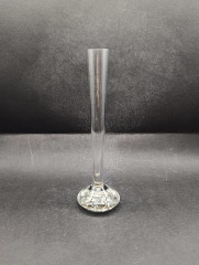 Ваза винтажная большая Bubbel Kristall, узкая, в форме пробирки, хрустальное стекло, 20.5 см, Германия, 1970-80гг.