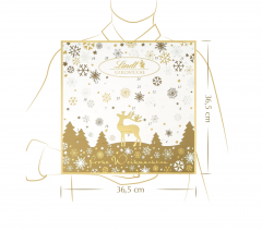 Lindt Goldstucke 2025 Adventskalender Линдт Адвент-календарь, 24 сладких сюрприза, 36см х 36см, 156 г