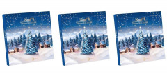 Lindt Mini-Tisch-Kalender Weihnachtszauber 115g х 3stk, Линдт Адвент-каленадрь 2025, 24 сладких сюрприза, 19см х 19см, 115 г x 3 шт