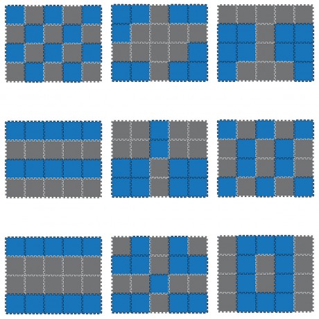 LittleTom Puzzlematte Uni Grau Dunkelblau 20 Teile Коврик-пазл Uni Grey Dark Blue 20 деталей