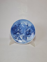 Seltmann Weiden Декоративная тарелка "Рождество 1980. Зима в Тироле", 19,5 см, 1980г., Германия