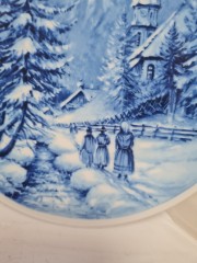 Seltmann Weiden Декоративная тарелка "Рождество 1980. Зима в Тироле", 19,5 см, 1980г., Германия
